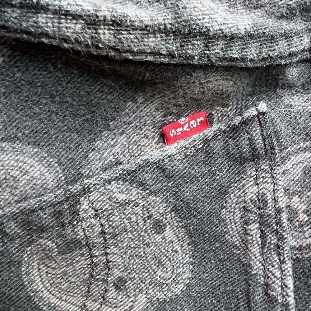 Levi's 512 Slim Taper Black Paisley Print Denim Jeans Stretch Men's 28x30 - Picture 6 of 10